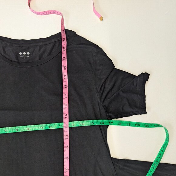 Three Dots Size Large Black Tee with Tie Back - Picture 13 of 13